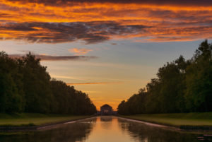 Nymphenburg Palace, Mittelkanal, sunrise, Munich, Bavaria, Germany Nymphenburg Palace, Mittelkanal, sunrise, Munich, Bavaria, Germany