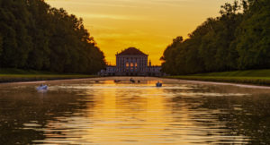 Nymphenburg Palace, Mittelkanal, sunrise, Munich, Bavaria, Germany Nymphenburg Palace, Mittelkanal, sunrise, Munich, Bavaria, Germany