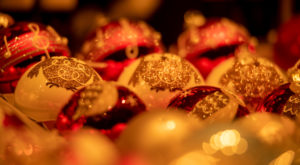 colorful shiny Christmas balls at the Munich Christkindlmarkt colorful shiny Christmas balls at the Munich Christkindlmarkt