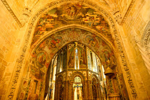 Portugal, Tomar, Santarém district, UNESCO World Heritage Site Convento de Cristo (Convent of Christ), castle and monastery of the Knights Templar, monastery church Portugal, Tomar, Santarém district, UNESCO World Heritage Site Convento de Cristo (Convent of Christ), castle and monastery of the Knights Templar, monastery church