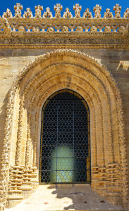 Portugal, Tomar, Santarém district, UNESCO World Heritage Site Convento de Cristo (Convent of Christ), castle and monastery of the Knights Templar, windows Portugal, Tomar, Santarém district, UNESCO World Heritage Site Convento de Cristo (Convent of Christ), castle and monastery of the Knights Templar, windows