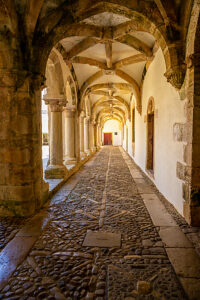 Portugal, Tomar, Santarém district, UNESCO World Heritage Site Convento de Cristo (Convent of Christ), castle and monastery of the Knights Templar, cloister Portugal, Tomar, Santarém district, UNESCO World Heritage Site Convento de Cristo (Convent of Christ), castle and monastery of the Knights Templar, cloister