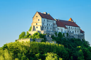 Burghausen Castle, Burghausen, Altötting district, Bavaria, Germany, Europe Burghausen Castle, Burghausen, Altötting district, Bavaria, Germany, Europe