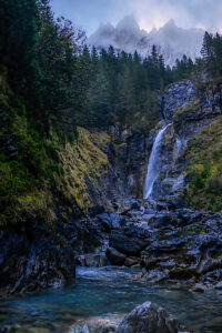 Rosenlaui Waterfall, Rosenlaui Valley, Bernese Oberland, Switzerland