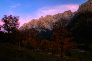 Engelhörner in the evening light, Rosenlaui Valley, Bernese Oberland, Switzerland