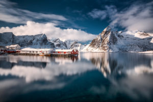 Winterlandschaft in Lofoten, Norwegen Winterlandschaft in Lofoten, Norwegen