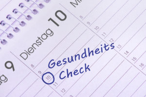 Health check date in the calendar Health check date in the calendar