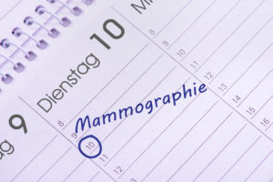 Mammography date in the calendar Mammography date in the calendar