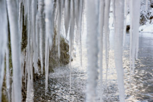 The Ammer and the Schleierfälle in winter with ice and snow in the Allgäu The Ammer and the Schleierfälle in winter with ice and snow in the Allgäu