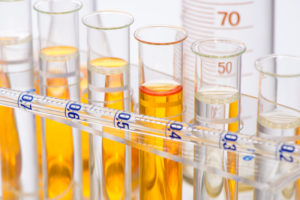 Chemistry and experiment in the laboratory with test tubes Chemistry and experiment in the laboratory with test tubes