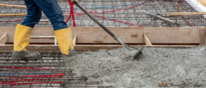 concrete casting of a foundation or ceiling for a new building concrete casting of a foundation or ceiling for a new building