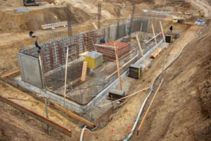 Earthworks and excavation for a new building Earthworks and excavation for a new building