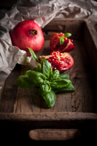 Pomegranate and basil Pomegranate and basil