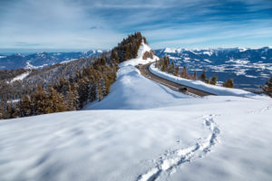 Germany's highest panoramic road, Rossfeld Panoramastrasse (Rossfeldhoehenringstrasse or Panoramic Highway), between Germany and Austria, Berchtesgaden, Bavaria, Germany, Europe