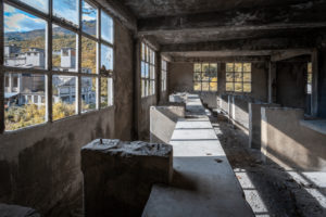 abandoned cement plant, industrial ruins, castellavazzo, belluno, veneto, italy