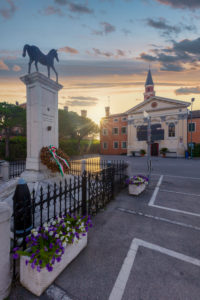 the monument to the fallen of the two world wars in the tourist resort of Cavallino Treporti, Venice, Italy the monument to the fallen of the two world wars in the tourist resort of Cavallino Treporti, Venice, Italy
