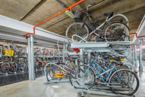 Underground bicycle garage near the Florence train station, Tuscany, Italy, Europe Underground bicycle garage near the Florence train station, Tuscany, Italy, Europe