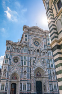The facade of the Cathedral of Florence, Cathedral of Saint Mary of the Flower, Tuscany, Italy Europe The facade of the Cathedral of Florence, Cathedral of Saint Mary of the Flower, Tuscany, Italy Europe