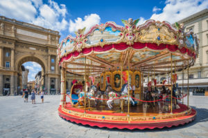 Piazza della Repubblica with the Tuscan carousel, Florence, Tuscany, Italy, Europe Piazza della Repubblica with the Tuscan carousel, Florence, Tuscany, Italy, Europe