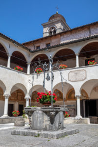 Italy, Veneto, Belluno, Feltre, the basilica sanctuary of the Saints Vittore and Corona, the cloister Italy, Veneto, Belluno, Feltre, the basilica sanctuary of the Saints Vittore and Corona, the cloister