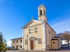 The small parish church of San Gaetano in Mosson, a hamlet of Cogollo del Cengio, Vicenza Province, Veneto, Italy