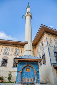 The Sulejmanija Mosque, also known as sarena dzamija or Painted Mosque, exterior view in Travnik, Travnik, Central Bosnia Canton, Bosnia and Herzegovina The Sulejmanija Mosque, also known as sarena dzamija or Painted Mosque, exterior view in Travnik, Travnik, Central Bosnia Canton, Bosnia and Herzegovina