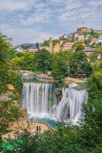 Jajce and the Pliva waterfalls, Central Bosnia Canton, Bosnia and Herzegovina Jajce and the Pliva waterfalls, Central Bosnia Canton, Bosnia and Herzegovina