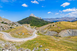 Mountain road connecting Sarajevo to Konjic across planina Visocica, with Mount Puzim in background, Herzegovina-Neretva Canton, Bosnia and Herzegovina Mountain road connecting Sarajevo to Konjic across planina Visocica, with Mount Puzim in background, Herzegovina-Neretva Canton, Bosnia and Herzegovina
