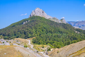 View of Mount Puzim, a beautiful and challenging peak on Mount Visocica (1776 m), Herzegovina-Neretva Canton, Bosnia and Herzegovina View of Mount Puzim, a beautiful and challenging peak on Mount Visocica (1776 m), Herzegovina-Neretva Canton, Bosnia and Herzegovina