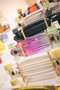skates in skate shop in barcelona
