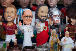 World famous characters as a souvenir, nodders
