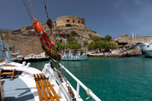 Boat trip from Elounda to Spinalonga Island, Kalydon, Greece, Crete Island Boat trip from Elounda to Spinalonga Island, Kalydon, Greece, Crete Island