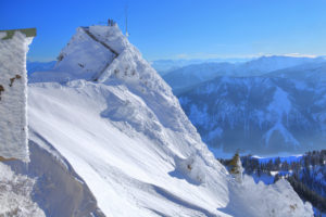 Viewpoint on the Mount Wendelstein in winter, Leitzach valley, Bayrischzell, Mangfall Mountains, Upper Bavaria, Bavaria, Germany Viewpoint on the Mount Wendelstein in winter, Leitzach valley, Bayrischzell, Mangfall Mountains, Upper Bavaria, Bavaria, Germany