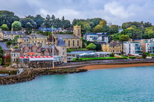 Waterfront of the village, West Cowes, Isle of Wight, Hampshire, Great Britain, England