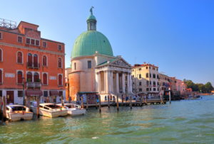 Grand Canal with the church San Simeone Piccolo, Venice, Veneto, Italy, UNESCO World Heritage Site