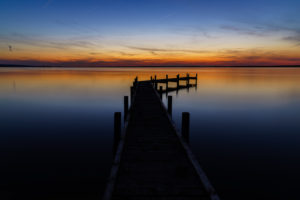 Blue hour at the Steinhuder sea Blue hour at the Steinhuder sea