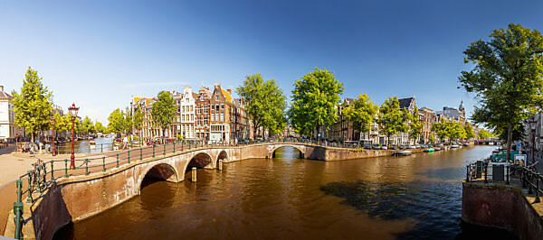 Amsterdam panorama of Keizersgracht, Netherlands Amsterdam panorama of Keizersgracht, Netherlands