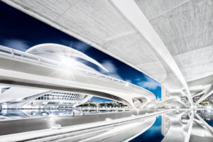 Ciudad de las Artes y de las Ciencias, Valencia, Spanien Ciudad de las Artes y de las Ciencias, Valencia, Spanien