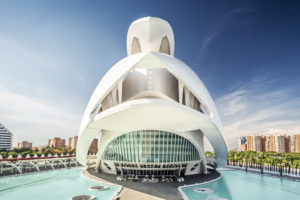 Opernhaus Palau de les Arts Reina Sofia, Architekt Santiago Calatrava, Ciudad de las Artes y de las Ciencias, Valencia, Spanien Opernhaus Palau de les Arts Reina Sofia, Architekt Santiago Calatrava, Ciudad de las Artes y de las Ciencias, Valencia, Spanien