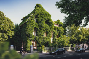 Begrüntes Gebäude, Roneburg, Hannover, Niedersachsen, Deutschland Begrüntes Gebäude, Roneburg, Hannover, Niedersachsen, Deutschland