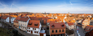 Panorama of Quedlinburg in the Harz Mountains, Saxony-Anhalt, Germany Panorama of Quedlinburg in the Harz Mountains, Saxony-Anhalt, Germany