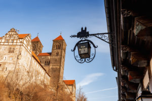 Quedlinburg Castle in the Harz Mountains, Saxony-Anhalt, Germany Quedlinburg Castle in the Harz Mountains, Saxony-Anhalt, Germany