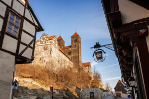 Quedlinburg Castle in the Harz Mountains, Saxony-Anhalt, Germany Quedlinburg Castle in the Harz Mountains, Saxony-Anhalt, Germany