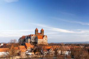 Quedlinburg Castle in the Harz Mountains, Saxony-Anhalt, Germany Quedlinburg Castle in the Harz Mountains, Saxony-Anhalt, Germany