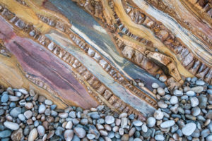 Pebbles and rock structure to Costa Verde, Spain, Playa del Silencio, Asturias, North Spain, Pebbles and rock structure to Costa Verde, Spain, Playa del Silencio, Asturias, North Spain,