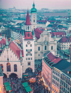 View from the city hall tower on old town, Munich, Upper Bavaria, Bavaria, Germany View from the city hall tower on old town, Munich, Upper Bavaria, Bavaria, Germany
