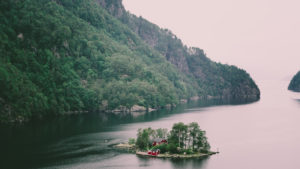 Typical fjord landscape with small island, Norway, Scandinavia Typical fjord landscape with small island, Norway, Scandinavia