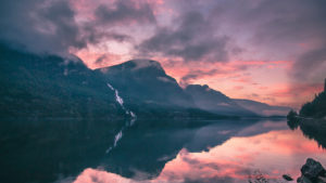 Sundown in the Lysefjord, Ryfylke, province Rogaland, Norway, Scandinavia Sundown in the Lysefjord, Ryfylke, province Rogaland, Norway, Scandinavia