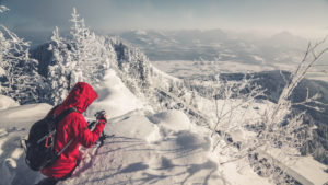 View of snow-covered winter landscape, Bavaria, Germany View of snow-covered winter landscape, Bavaria, Germany