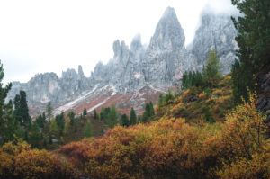 A rock formation near the Peitlerkofel in the Dolomites, South Tyrol, Italy A rock formation near the Peitlerkofel in the Dolomites, South Tyrol, Italy
